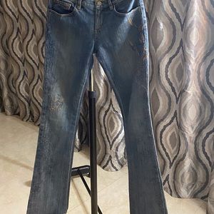 ELIE TAHARI TATTOO & HAND-STITCH JEANS